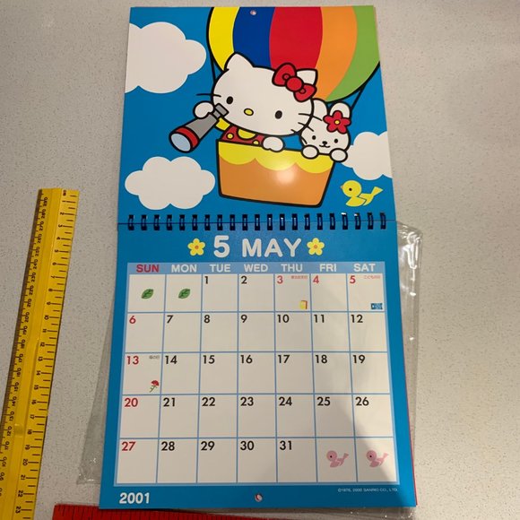 HELLO KITTY 2001 CALENDAR + STICKERS MADE IN JAPAN - Picture 5 of 12